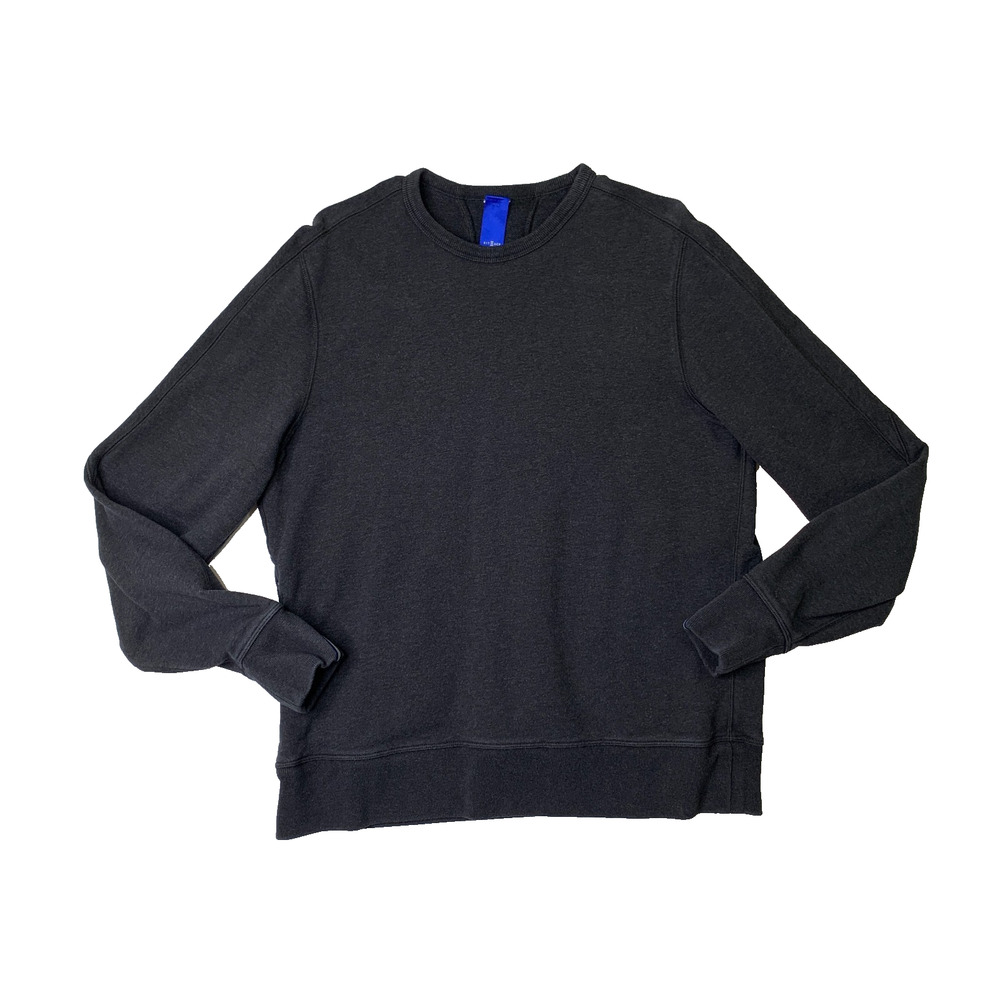 Kit and Ace Sweatshirt Mens M Medium Black Cotton Ribbed Cuff Crew Neck Pullover